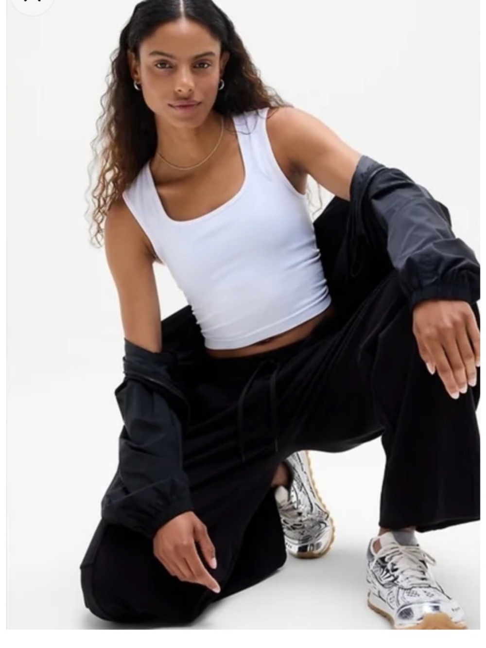 Athleta Renew Seamless Cropped Tank - White - Size M